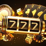 Premium,Casino,Roulette,777,Slots,With,Gold,And,Black,On